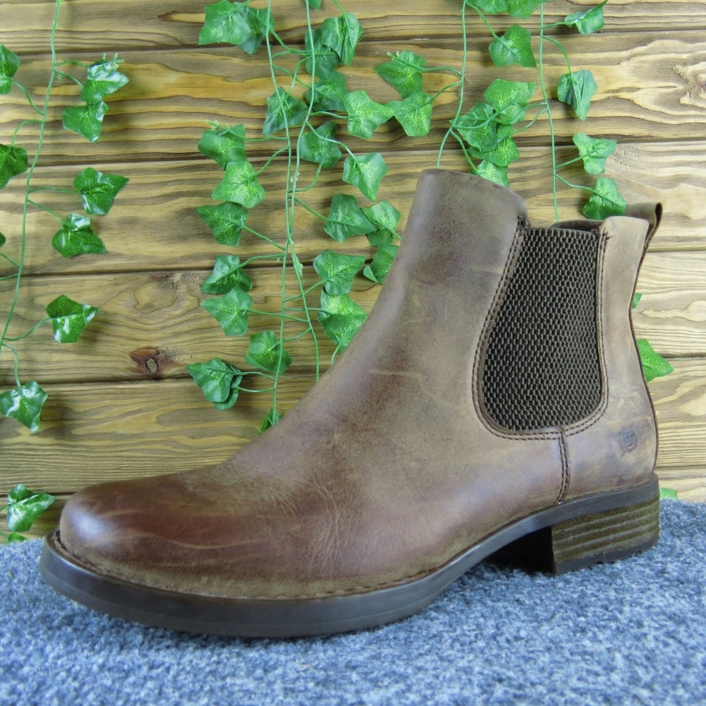 Born Brown Leather Ankle Boots
